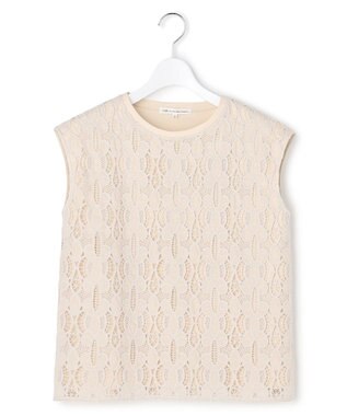 23区 【先行予約】コードエンブロイダリージャージー フレンチスリーブ カットソー ベージュ系