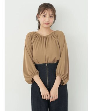 earth music&ecology パフスリーブカットソー Mustard