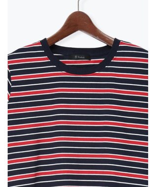 Te chichi マルチボーダーTシャツ ネイビー