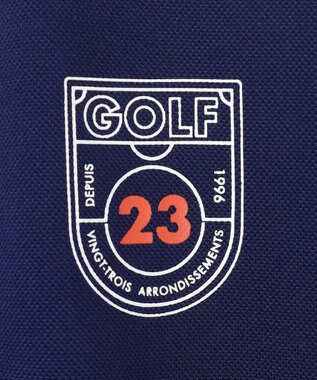 23区GOLF 【WOMEN】【吸水速乾/UVカット】グラフィカルポロシャツ ネイビー系