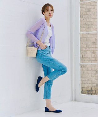 Tiaclasse  【ストラップ付き】編みこみミニバゲットバッグ アイボリー