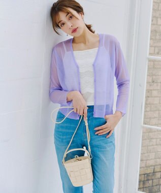 Tiaclasse  【ストラップ付き】編みこみミニバゲットバッグ アイボリー