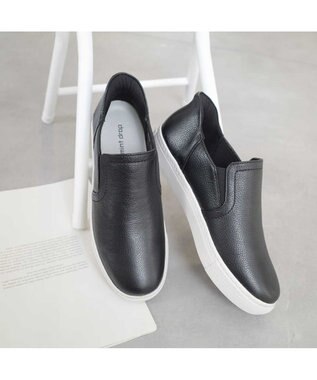 Pointer 本革スライドオンスリッポン ブラック