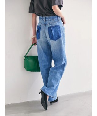 AMERICAN HOLIC アシンメトリーデニムワイドパンツ Indigo
