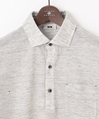 JOSEPH ABBOUD 【吸水速乾/軽量】リネンTOPピケ ポロシャツ ライトグレー系