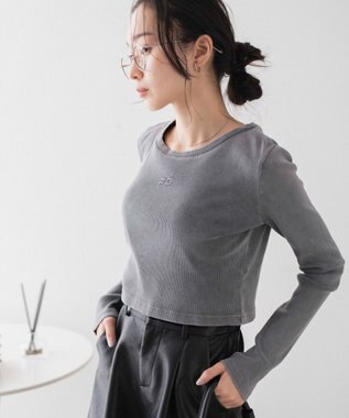 WEGO ヴィンテージウォッシュリブロンT スミクロ