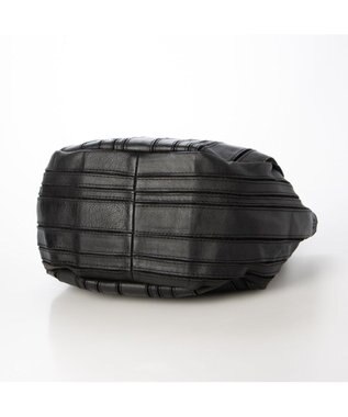 UNBILLION ピークスピーク PEAKS PEAK / ソフトレザーマルチストライプラウンド2wayバッグ ブラック