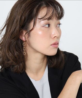 CASUMINO 〈人気売上NO.1〉chain 5連 ピアス gold