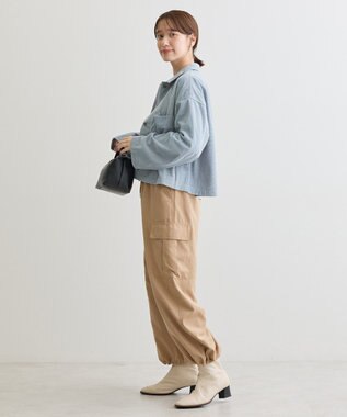 Green Parks ピーチ起毛カーゴパンツ Camel