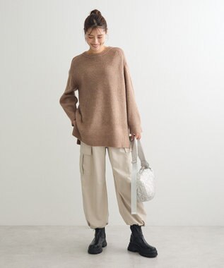 Green Parks ピーチ起毛カーゴパンツ Camel