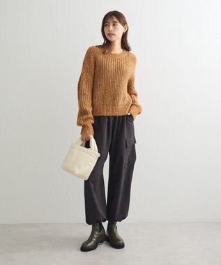 Green Parks ピーチ起毛カーゴパンツ Charcoal Gray