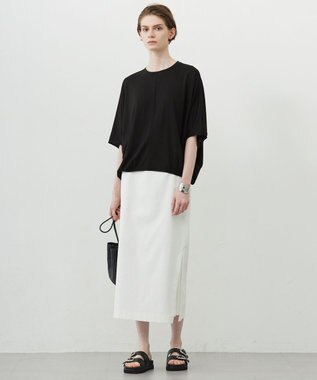 ICB L 【接触冷感・速乾・洗える】Ly.Coハイゲージ ドルマンスリーブプルオーバー ブラック系