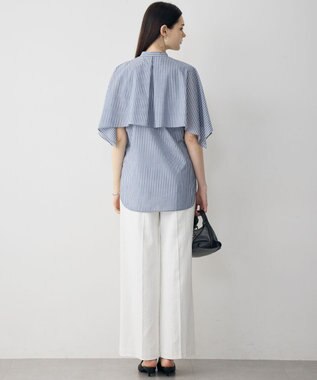 ICB 【先行予約】シルフィーローン ハンカチーフスリーブブラウス デニムストライプ
