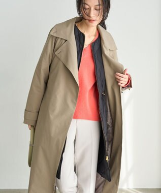 UNFILO 【撥水/軽量/ストレッチ】MOVE TEX トレンチコート ブラック