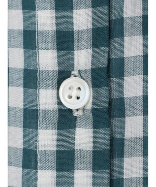 AMERICAN HOLIC フレンチスリーブバック切替シャツ Check Green