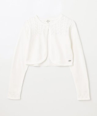 組曲 KIDS 【150-160㎝】レーシー ボレロ オフホワイト系