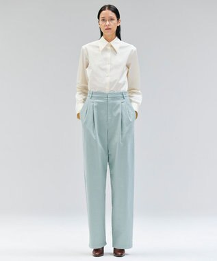 BEIGE， 【洗える・Oggi 11月号掲載】HAMLIN / コットンストレッチ2タックワイドパンツ  D.Sage