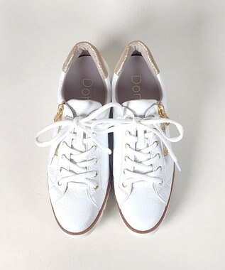 Dominic3 サイドジップレザースニーカー ブラック