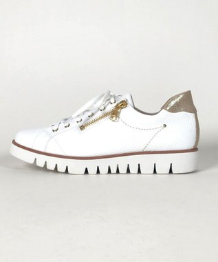 Dominic3 サイドジップレザースニーカー ブラック