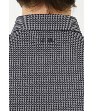 DAKS 【DAKS GOLF】 ジャガード長袖ニットポロ チャコール