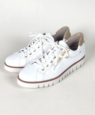 Dominic3 サイドジップレザースニーカー ブラック