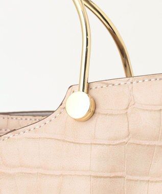 自由区 エンボスクロコマルチＷＡＹバッグ ローズ系