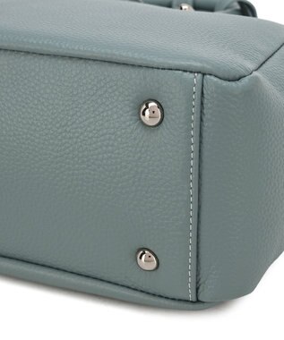 style code 【PADMA/パドマ】 キーチャーム付 本革ベルトデザインハンドバッグ サックス