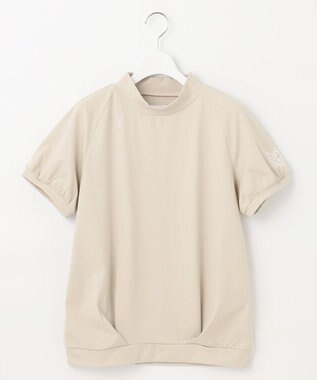 23区GOLF 【23Fondation】半袖 モックネックシャツ ブラウン系