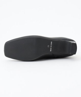 ICB 【CLASSY.1月号掲載】スクエアトゥ ショートブーツ 合皮ブラック系