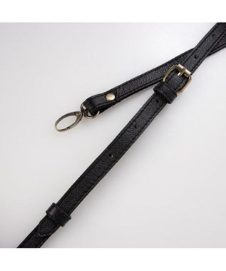 UNBILLION ピークスピーク PEAKS PEAK / ソフトレザーマルチストライプラウンド2wayバッグ ブラック