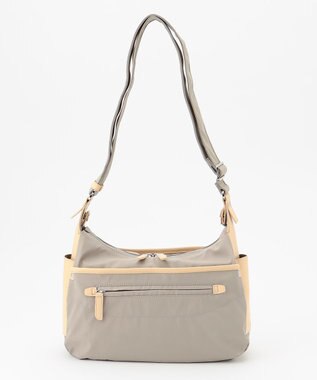 Y'SACCS 【ムック本掲載】【ナイロンタフタ×リサイクルレザー】デイリーショルダー　Sサイズ ライトグレー