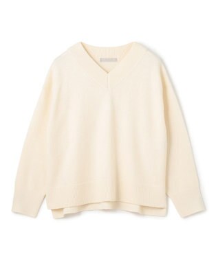 UNFILO 【野呂佳代さん着用】カシミヤブレンド Vネックニット オフ
