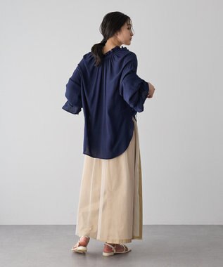 YECCA VECCA 異素材MIXロングスカート Beige