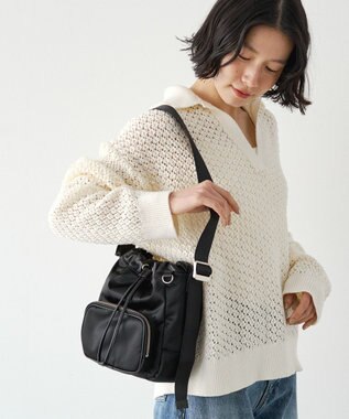 russet 《インフルエンサースタッフ企画》マルチショルダーバッグ(CE-1708) Black