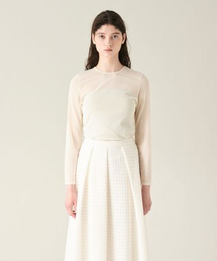 GRACE CONTINENTAL チュールシアートップ キナリ