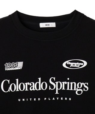 WEGO 【ユニセックス着用ITEM/裏起毛/SMLサイズ展開】リラックスフィットゲームロゴプルオーバー ブラック