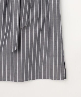 J.PRESS LADIES S TC ハイカウントストライプ シャツ ワンピース チャコールストライプ系