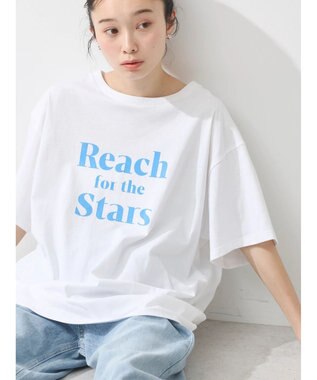 earth music&ecology アソートロゴプリントＴ Off White