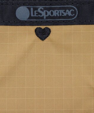 LeSportsac 3ZIP COSMETIC/モカブラックハートエンブロイダリー モカブラックハートエンブロイダリー