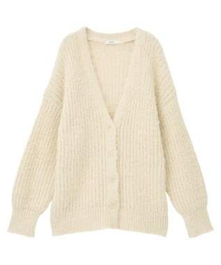 earth music&ecology 【予約】カラーミックスシャギーカーディガン