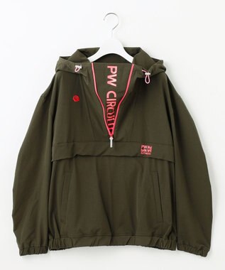 PW CIRCULUS 【 伸縮性あり 】【WOMEN】シャーリングアノラック ブルゾン カーキ系