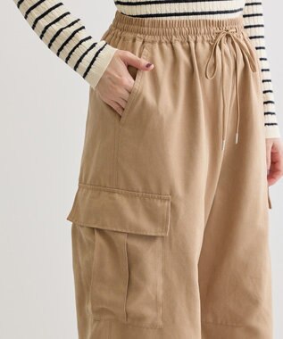 Green Parks ピーチ起毛カーゴパンツ Camel