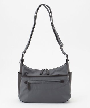 Y'SACCS 【ムック本掲載】【ナイロンタフタ×リサイクルレザー】デイリーショルダー　Sサイズ ダークグレー