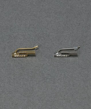 Phoebe 〈金属アレルギー対応〉デュオバービジューイヤーカフ（片耳）　シルバー/ニッケルフリー シルバー