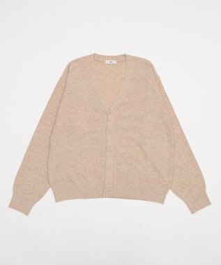 WEGO 【WEB限定/2025年秋冬新作//洗濯可/MLサイズ展開/ユニセックス着用ITEM】ドロップショルダーカーディガン ベージュ