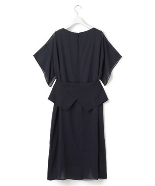 23区 S 【APPLAUDIR】シフォンジョーゼット コンビドレス ネイビー系