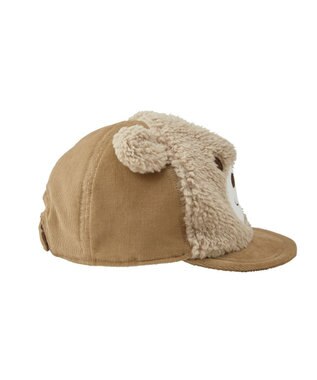 MIKI HOUSE HOT BISCUITS 【44-52cm】 くまのお顔 ボアキャップ ベージュ