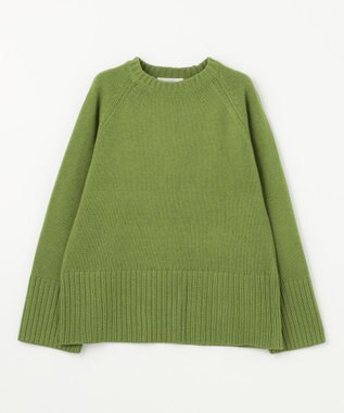 ANY 【6色展開】ラムウールラグランスリーブニット グリーン
