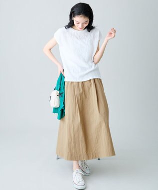 ANY L レースフレンチスリーブプルオーバー オフ