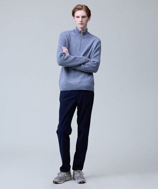 J.PRESS MEN ウール×カシミヤの上質素材【Cash Lamb's Wool】ハーフジップ ニット_25年モデル ブルー系